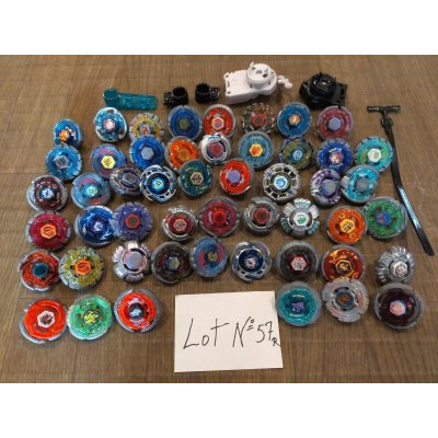 Photo1: Metal Fight Beyblade: Lot No.57R ( 50 Beyblades ; 2 Launchers ; 1 Ripcords & 3 Tools )